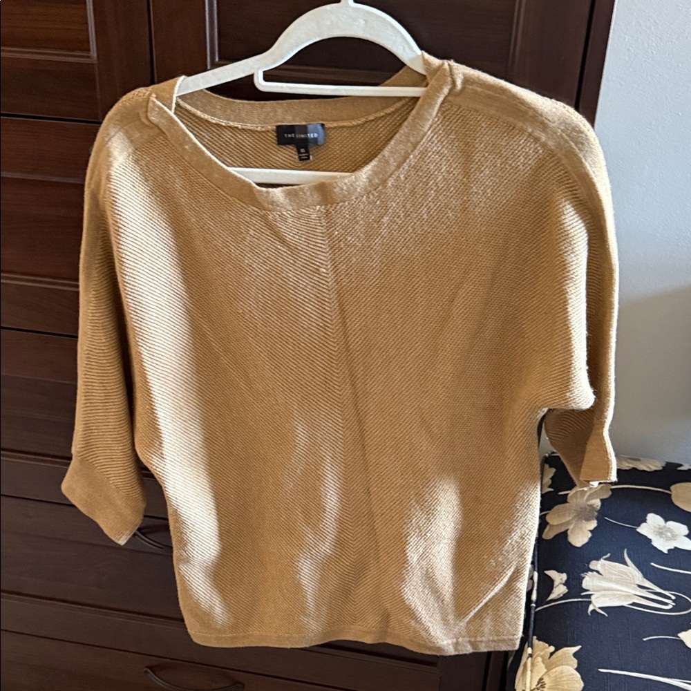 The Limited Tan Crew Neck Sweater